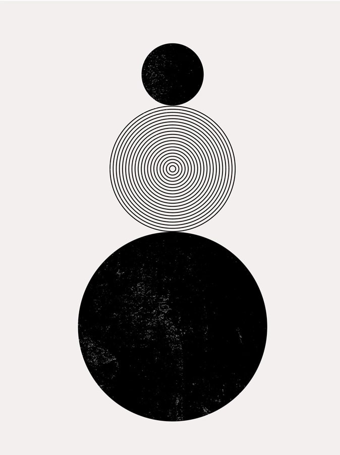 Apstraktno i moderno - Black Circles slike