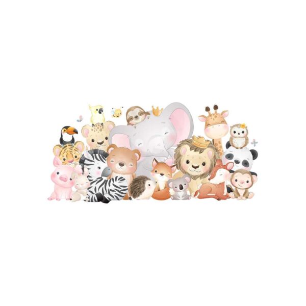 Cute Wild Animals stiker za zid