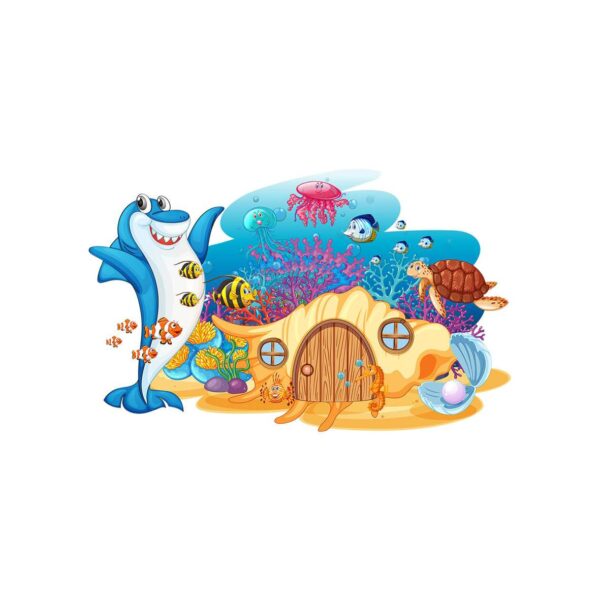 under the sea stiker za zid