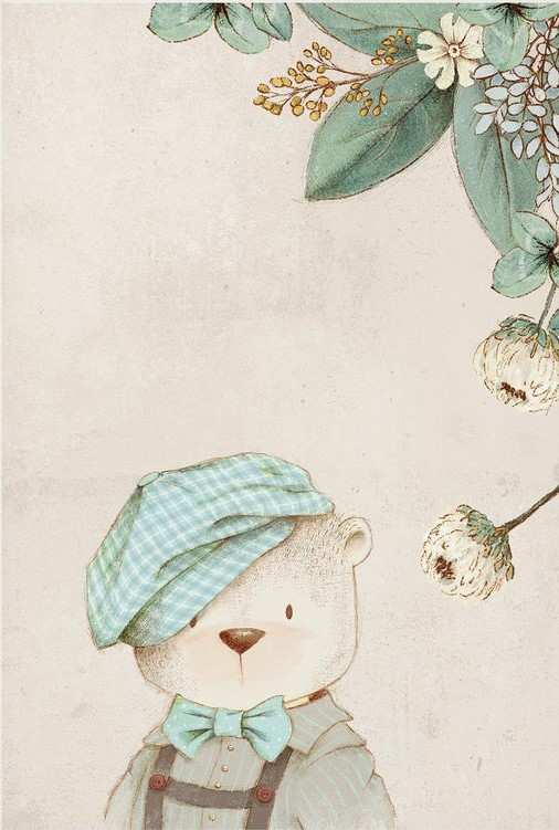 Slatki mali medved slika za dečiju sobu