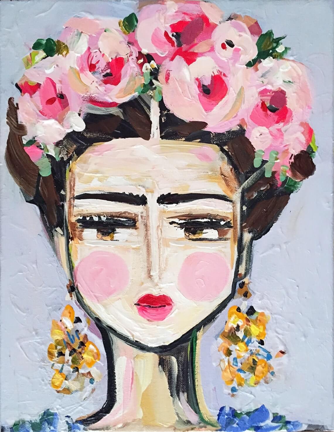 Frida oil painting fotoposter