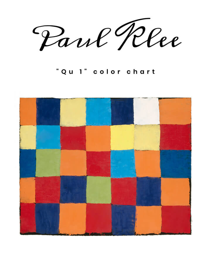 Paul Klee color chart foto poster