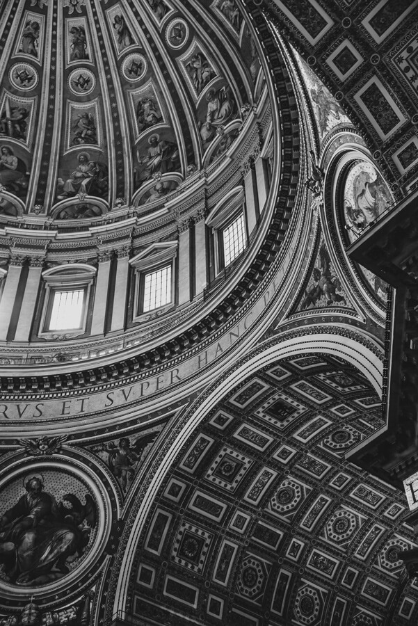 Greyscale Saint Peter's Basilica poster