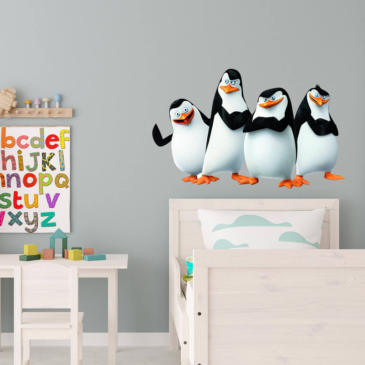 Madagascar penguins stiker za zid