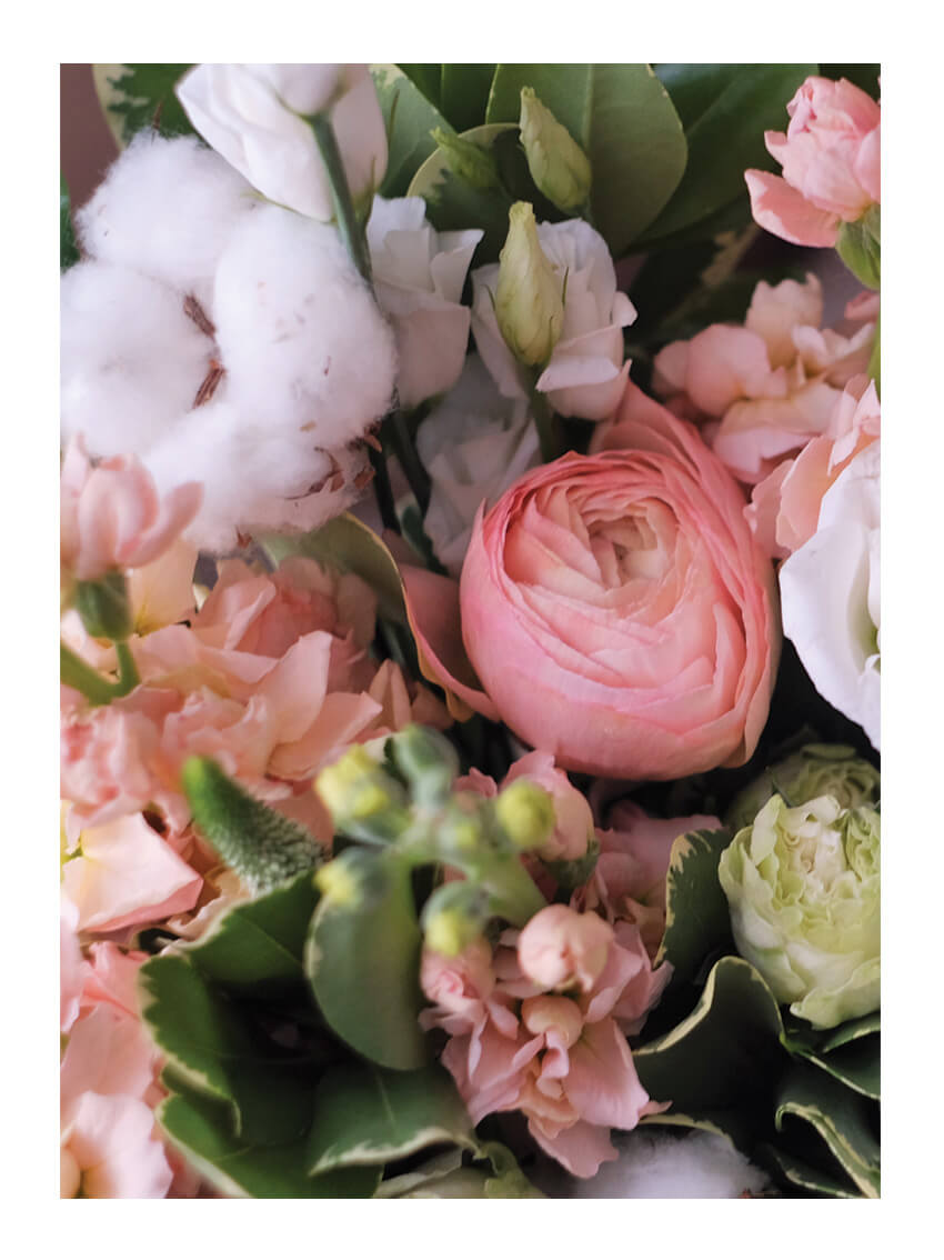 Soft pink flower bouquet