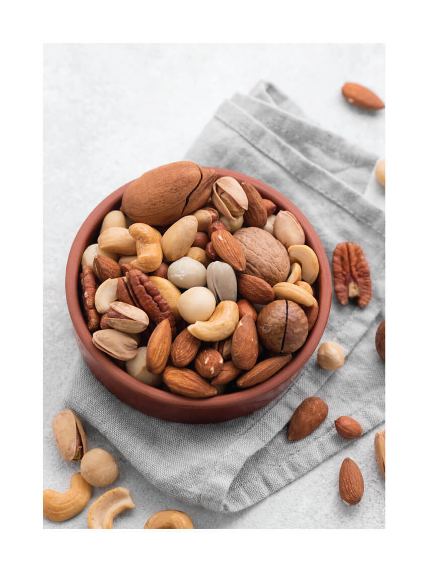 Nuts in bowl poster