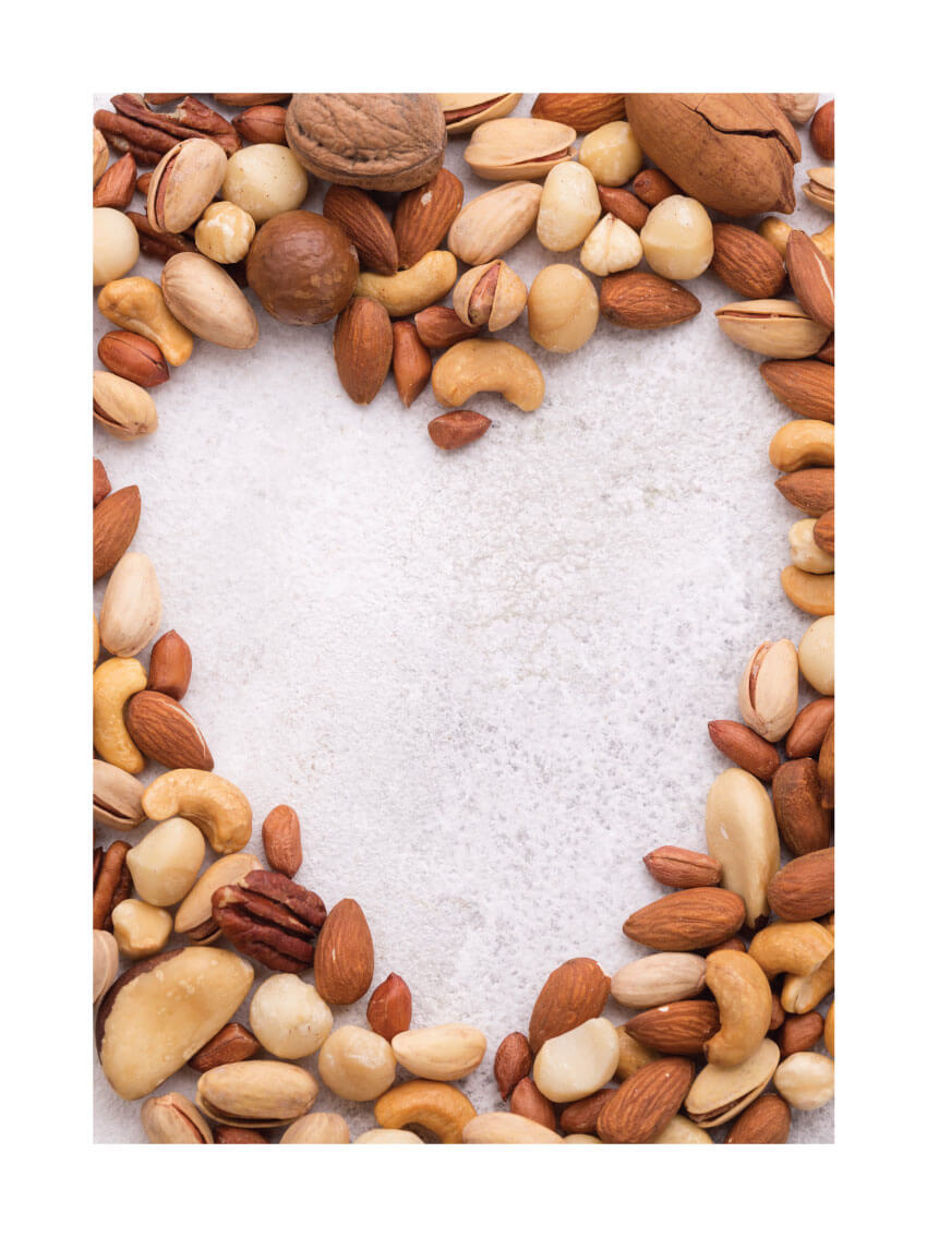 Heart shaped nuts poster