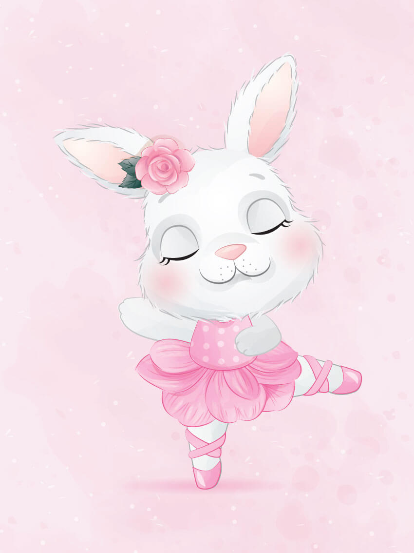 Bunny balerina poster
