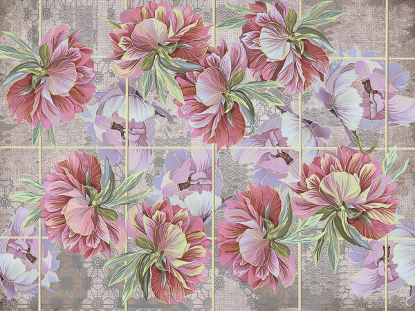 Modern flower texture tapet