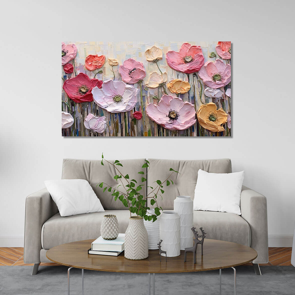 Spring flowers canvas